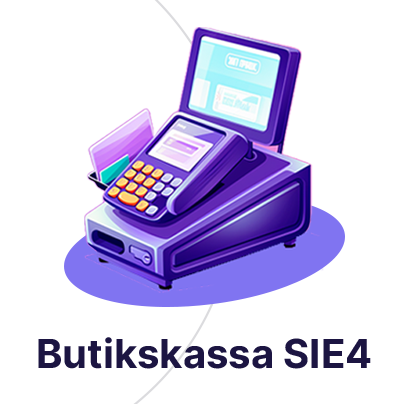 Butikskassa SIE4 - smart bokföring för butikskassor